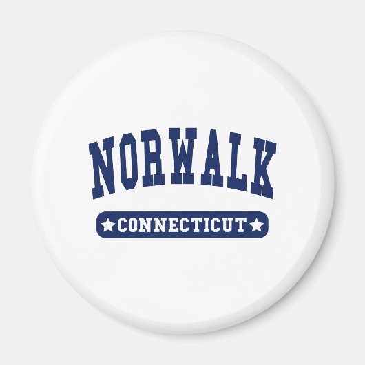 Norwalk Connecticut College Style T-shirts Magneet (Voorkant)