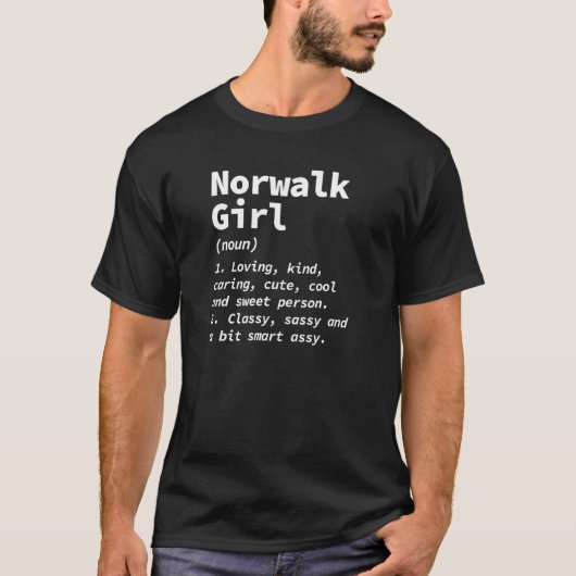 Norwalk Girl Definitie California Resident CA Loc T-shirt (Voorkant)