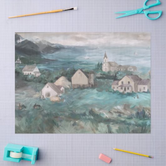 Norway Fjords Painting Tissue Paper for Gift Bags Tissuepapier (Craft)