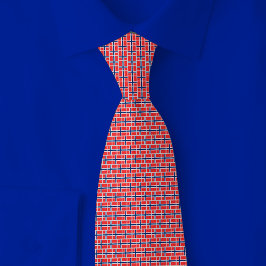 Norway Flag Brick Pattern Stropdas