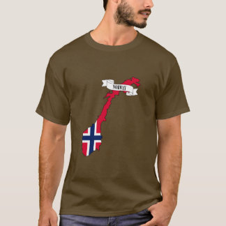 Norway flag map T-shirt