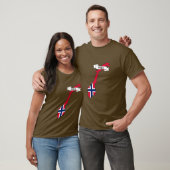 Norway flag map T-shirt (Unisex)
