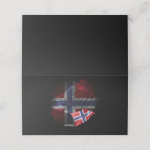 Norway flag plaatskaartje (Buitenkant ongevouwen)