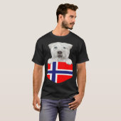 Norway Flag Soft Coated Wheaten Terrier Dog In Poc T-shirt (Voorkant volledig)