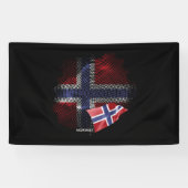Norway flag spandoek (Horizontaal)