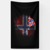 Norway flag spandoek (Verticaal)