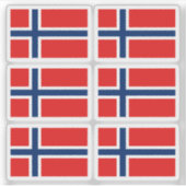 Norway Flag Sticker Collection – Pack of 6  (Voorkant)