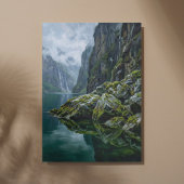 Norway Geirangerfjord Mossy Water Art Canvas Afdruk