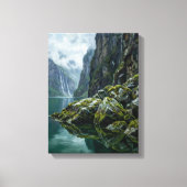 Norway Geirangerfjord Mossy Water Art Canvas Afdruk (Voorkant)