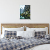 Norway Geirangerfjord Mossy Water Art Canvas Afdruk (Insitu (Slaapkamer))