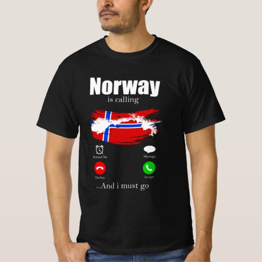 Norway is calling t-shirt (Voorkant)