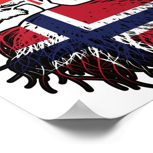 Norway Norwegian Canadian Canada Tree Roots Flag Poster (Hoek)