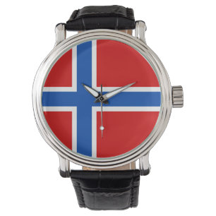 Norway Watch - De vlag van Noorwegen Horloge