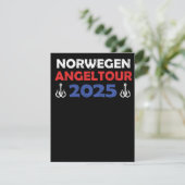 Norwegen Angeltour 2025 Angeltrip Geschenkidee Kaart (Staand voorkant)