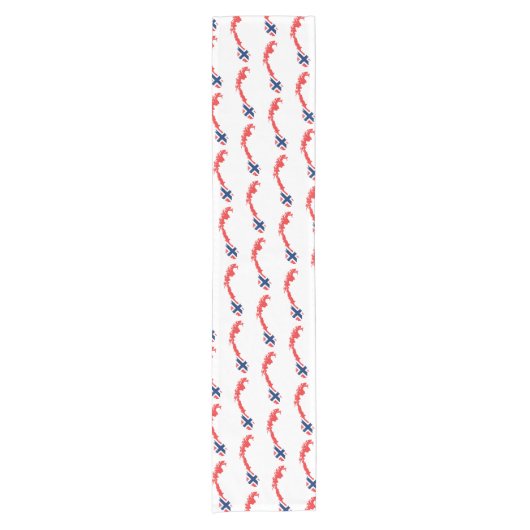 Norwegen Flagge Korte Tafelloper (Voorkant)