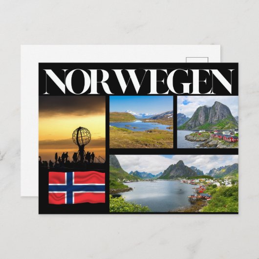 Norwegen Impressionen Briefkaart (Voorkant / Achterkant)