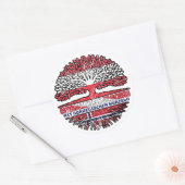 Norwegen Norwegisch Österreichisch Österreich Baum Ronde Sticker (Envelop)