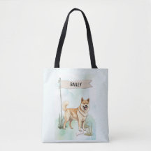 Norwegian Buhund Watercolor Personalized Dog