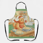 Norwegian Cat Making Christmas Lefse, Apron Schort (Voorkant)