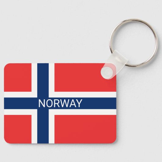 Norwegian Country Flag Custom sleutelhanger Gift (Voorkant)