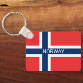 Norwegian Country Flag Custom sleutelhanger Gift (Achterkant)