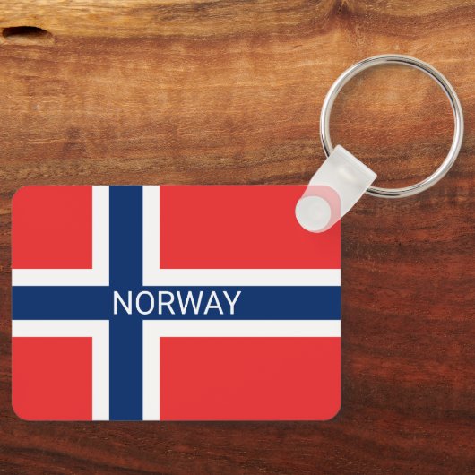 Norwegian Country Flag Custom sleutelhanger Gift (Voorkant)