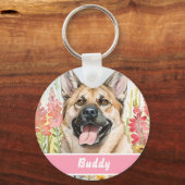 Norwegian Elkhound Dog Tag – Custom Info Sleutelhanger (Voorkant)
