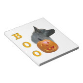 Norwegian Elkhound Halloween Boo Notitieblok (Schuin)