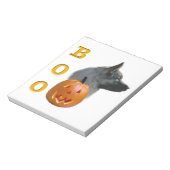 Norwegian Elkhound Halloween Boo Notitieblok (Linkerzijde)