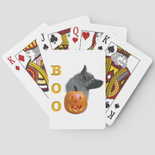 Norwegian Elkhound Halloween Boo Speelkaarten