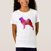 Norwegian Elkhound in watercolor T-shirt (Voorkant)