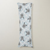 Norwegian Elkhound Schilderij Schattigee originele Lichaamskussen (Voorkant Verticaal)