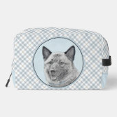Norwegian Elkhound Schilderij Schattigee originele Toilettasje (Achterkant)