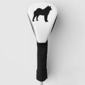 Norwegian Elkhound silo Golfheadcover (Voorkant)
