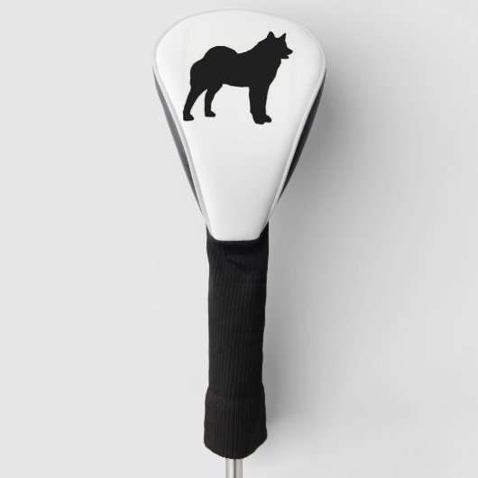 Norwegian Elkhound silo Golfheadcover (Voorkant)