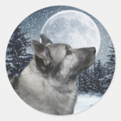 Norwegian Elkhound Sticker (Voorkant)