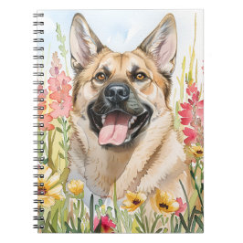 Norwegian Elkhound Watercolor Journal Notitieboek