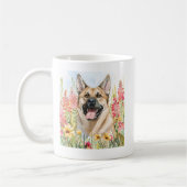 Norwegian Elkhound Watercolor Mug Koffiemok (Links)