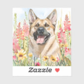 Norwegian Elkhound Watercolor Sticker (Vel)