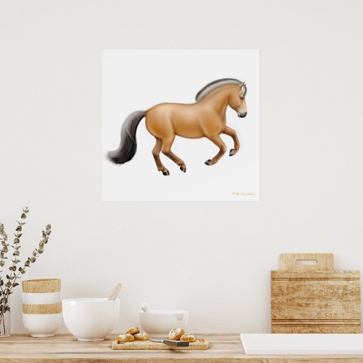 Norwegian Fjord Horse Print (Keuken)