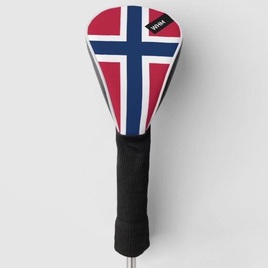 Norwegian Flag - Custom Golf Club Head Hoesje Golfheadcover (Voorkant)