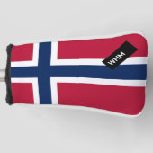 Norwegian Flag - Custom Golf Putter Head Hoesje Golfheadcover (Voorkant)