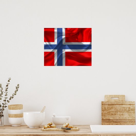 Norwegian flag poster (Keuken)