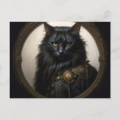 Norwegian Forest black Cat Briefkaart (Voorkant)