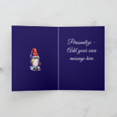 Norwegian Gnome Holding A Hot Toddy Feestdagen Kaart (Binnen)