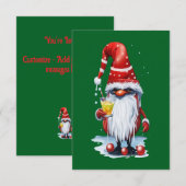Norwegian Gnome Holding A Hot Toddy Kaart (Voorkant / Achterkant)