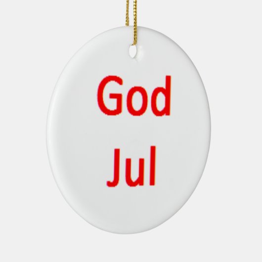 norwegian god jul keramisch ornament (Rechts)