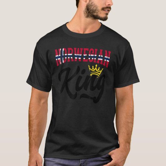 Norwegian King Norway Norwegian Norway Flag T-shirt (Voorkant)