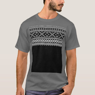 norwegian knitting pattern from setesdal in black  t-shirt