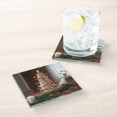 Norwegian Kransekake, Glass Coaster Glazen Onderzetter (Schuin)